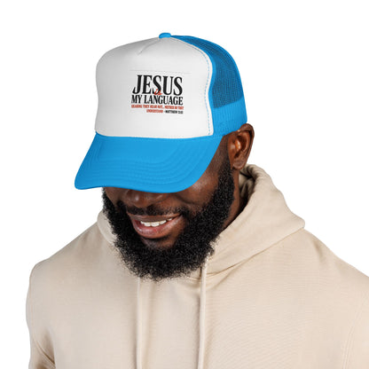 Trucker Cap — "Jesus My Language" Christian Faith Mesh Hat
