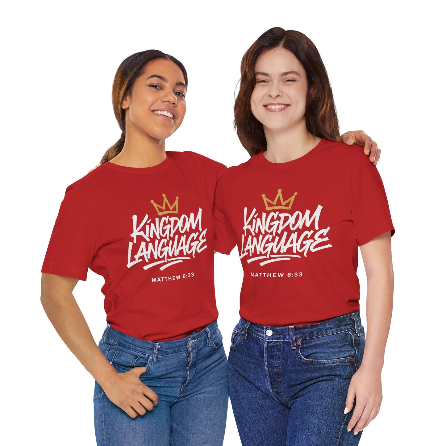 Kingdom Language Crown Tee — Christian Faith Graphic T-Shirt