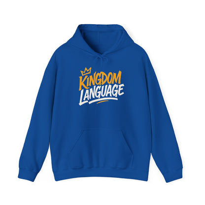 Kingdom Language Unisex Hoodie — Bold Script Christian Faith Sweatshirt
