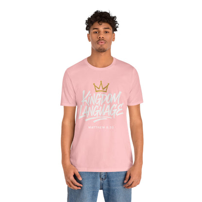 Kingdom Language Crown Tee — Christian Faith Graphic T-Shirt