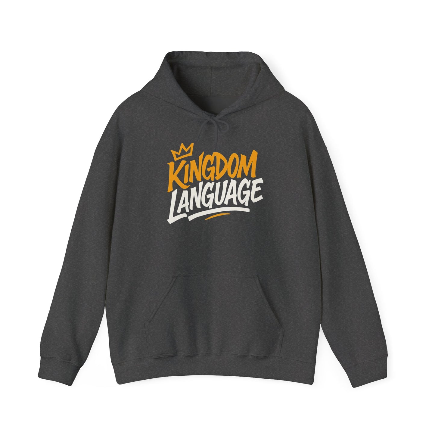 Kingdom Language Unisex Hoodie — Bold Script Christian Faith Sweatshirt