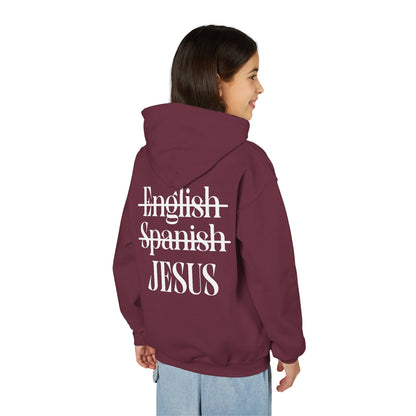 Youth Hoodie — "Jesus Is My Language"