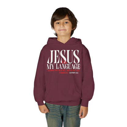 Youth Hoodie — "Jesus Is My Language"