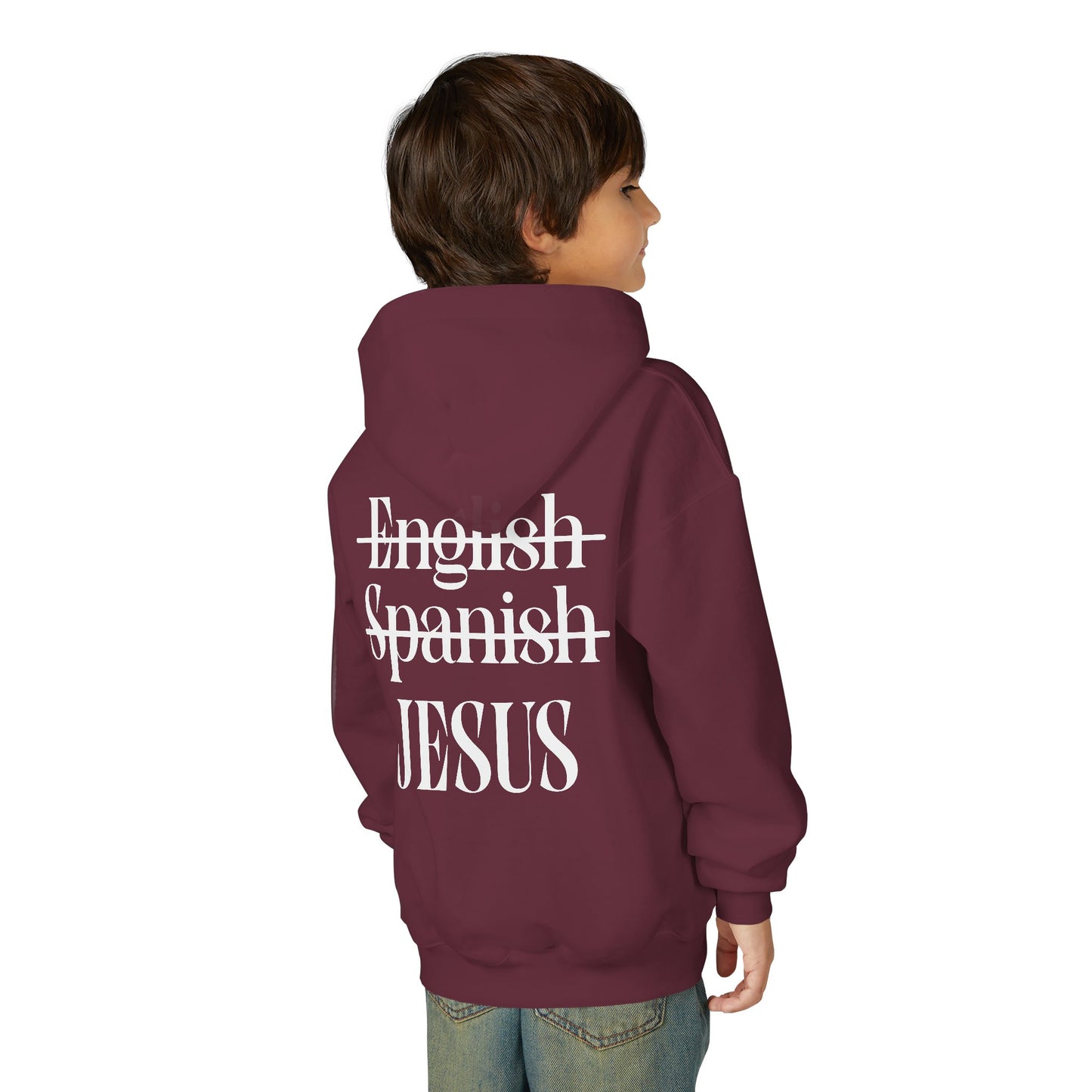 Youth Hoodie — "Jesus Is My Language"