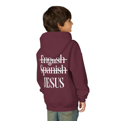 Youth Hoodie — "Jesus Is My Language"