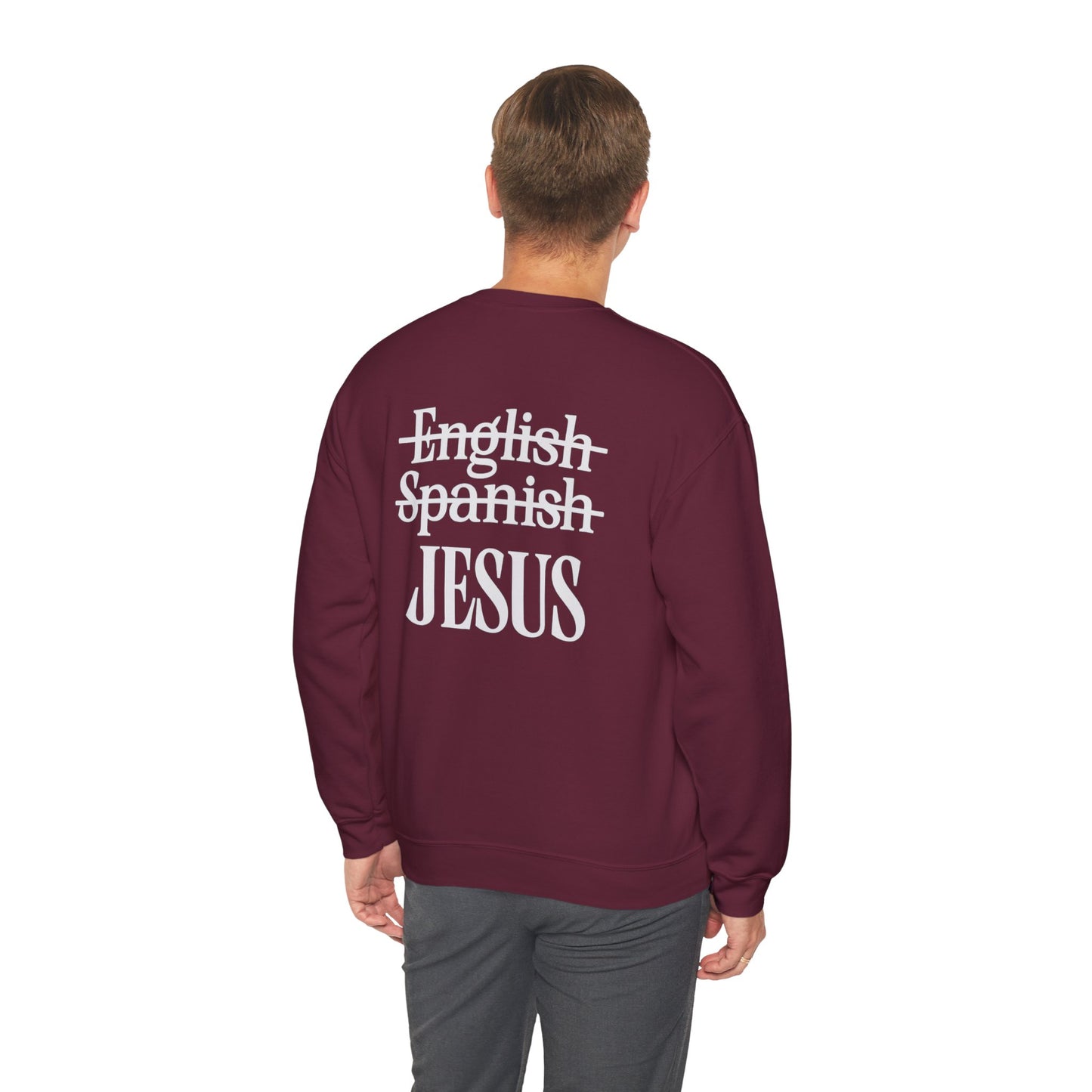 Christian Crewneck Sweatshirt — "Jesus My Language" Pullover (Matthew 13:43)