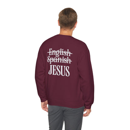 Christian Crewneck Sweatshirt — "Jesus My Language" Pullover (Matthew 13:43)