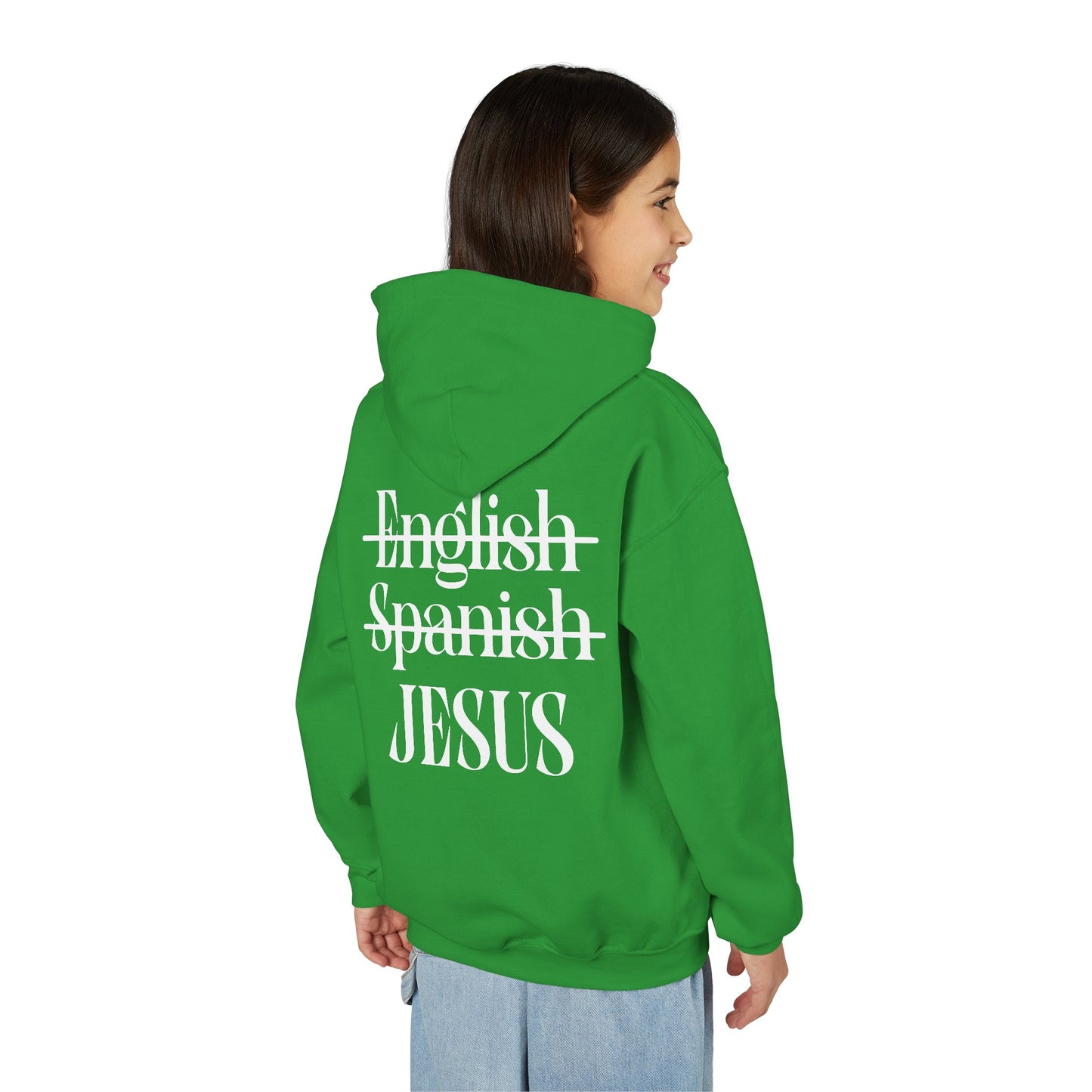 Youth Hoodie — "Jesus Is My Language"