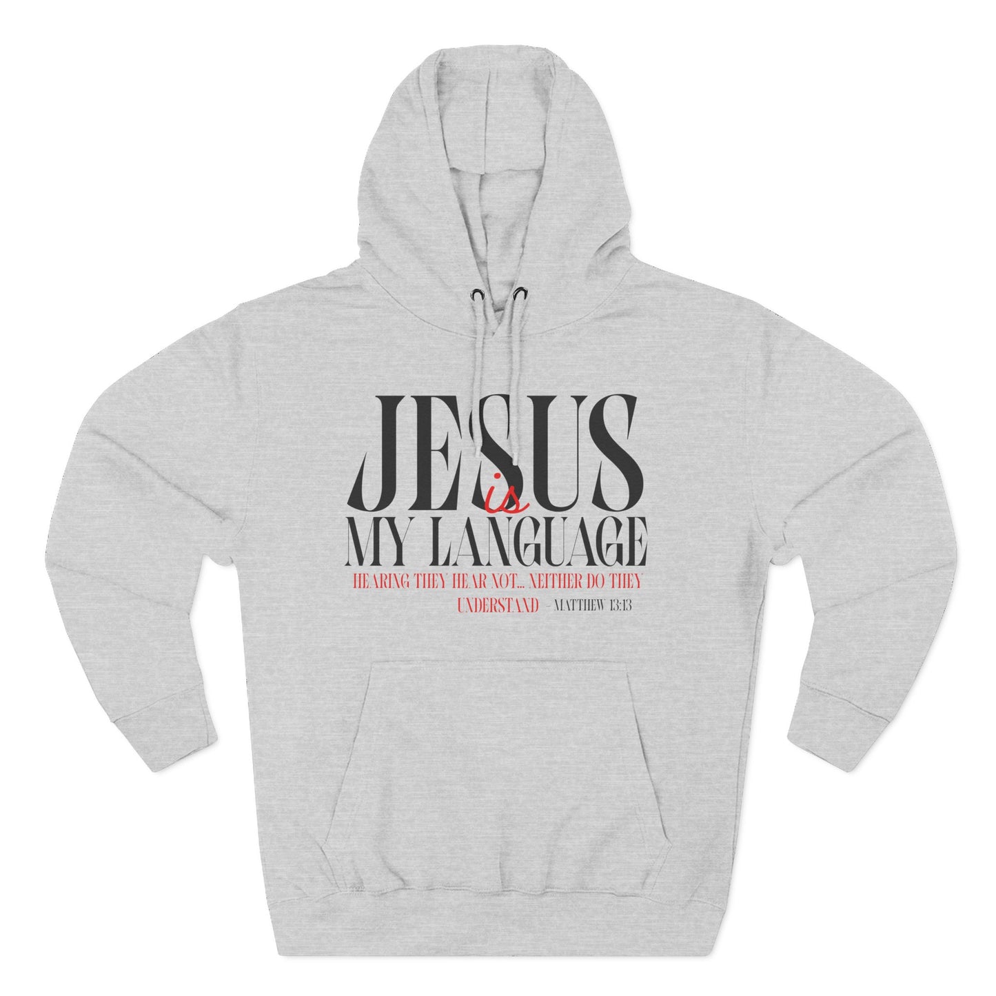 Jesus My Language Hoodie — 'English Spanish' Crossed Out Faith Pullover