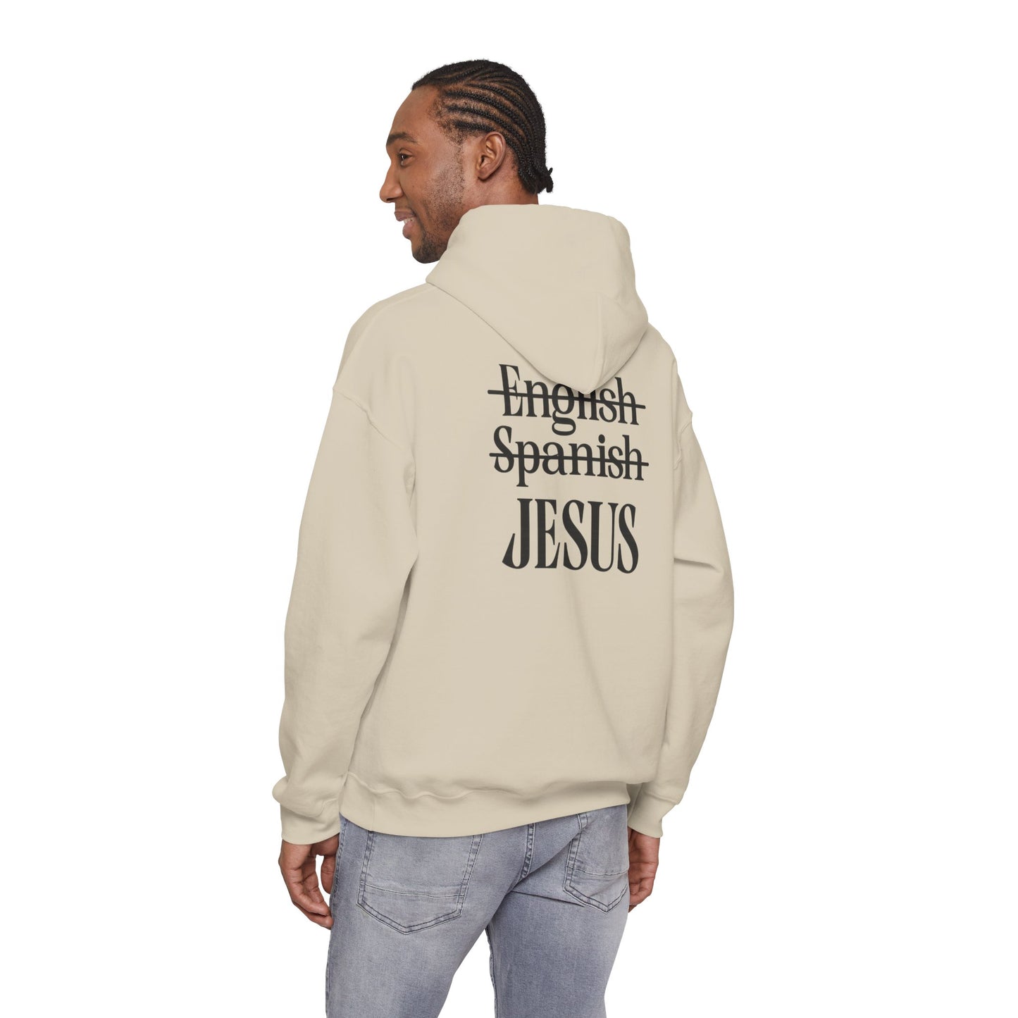 Jesus Is My Language--Unisex White Hoodie
