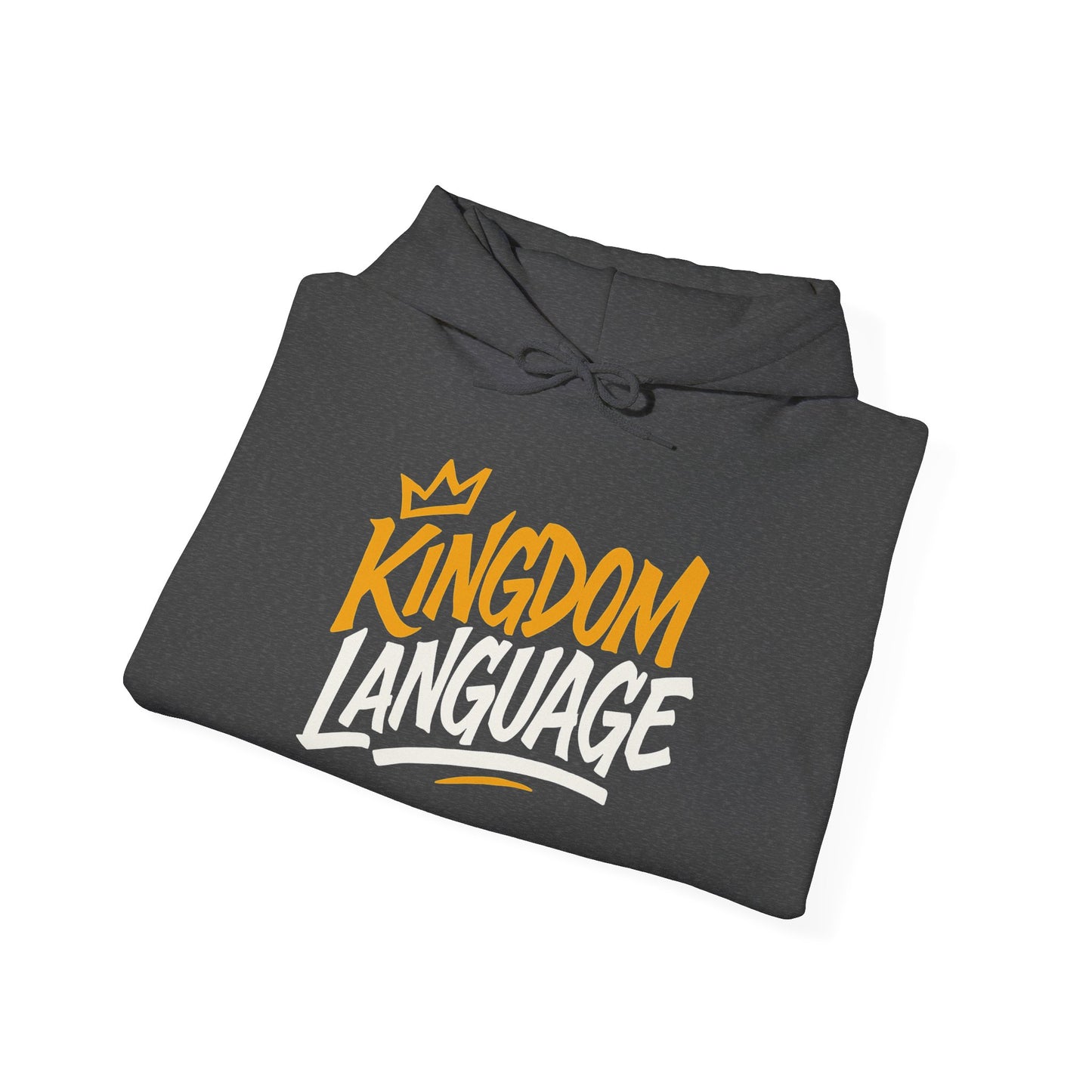 Kingdom Language Unisex Hoodie — Bold Script Christian Faith Sweatshirt