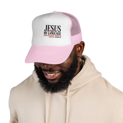 Trucker Cap — "Jesus My Language" Christian Faith Mesh Hat