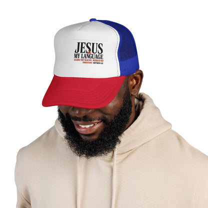 Trucker Cap — "Jesus My Language" Christian Faith Mesh Hat