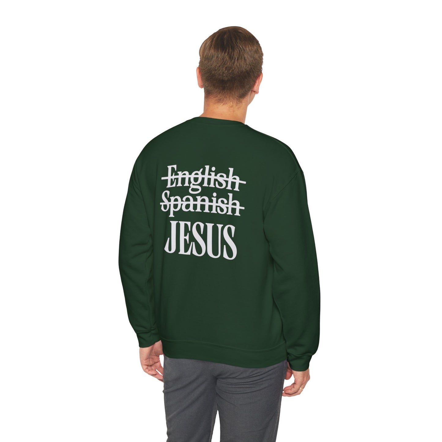 Christian Crewneck Sweatshirt — "Jesus My Language" Pullover (Matthew 13:43)