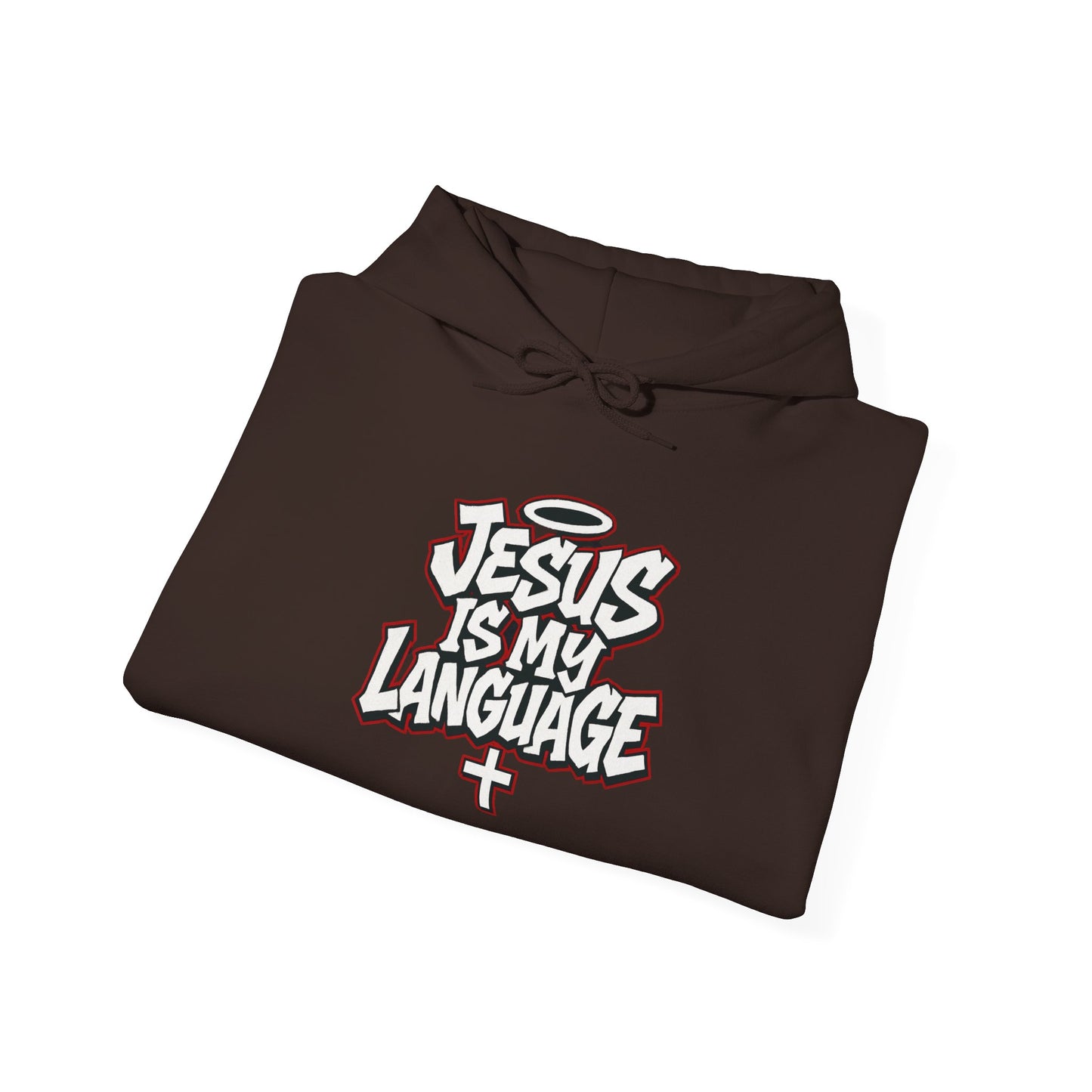 Faith Hoodie — "Jesus Is My Language" Graphic Pullover