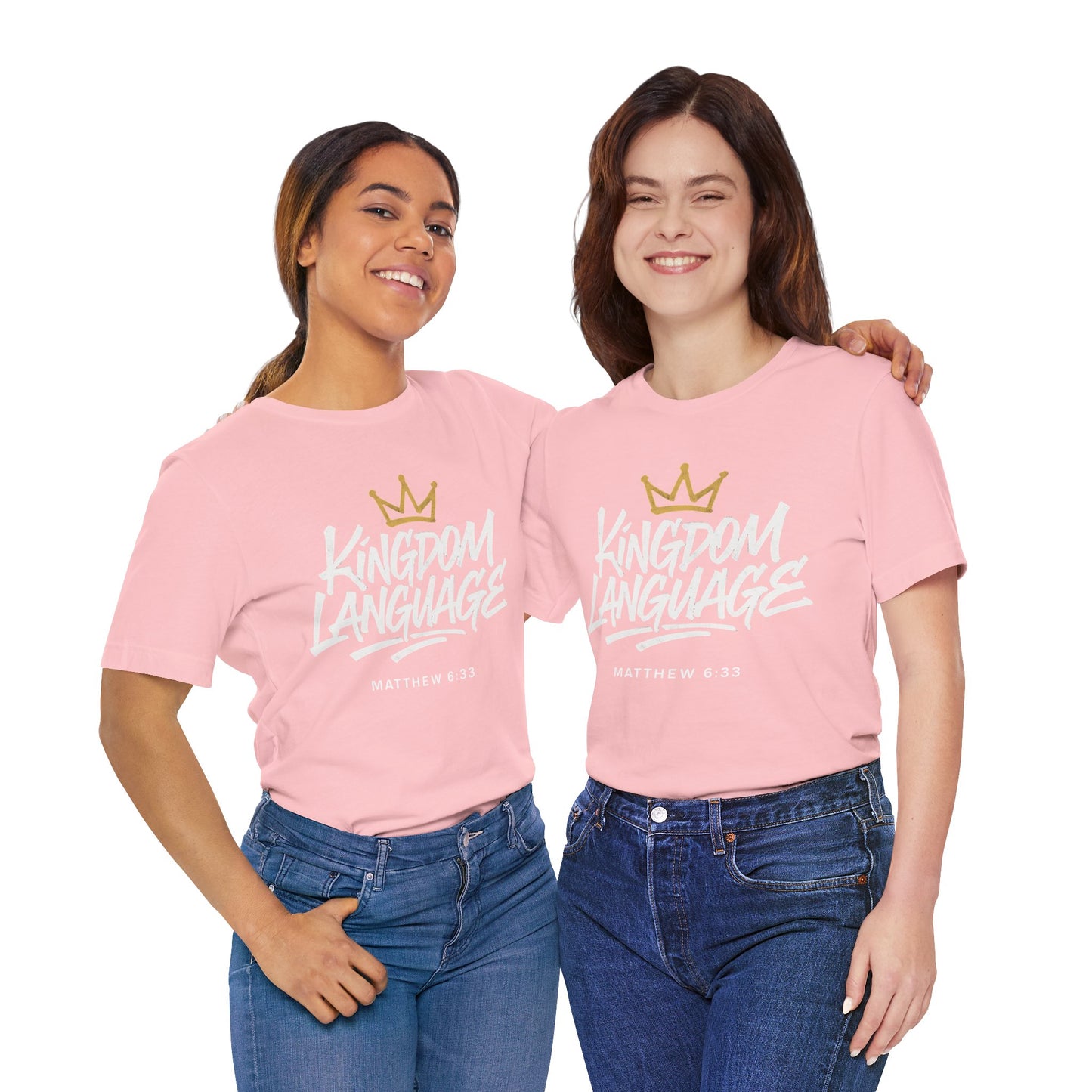 Kingdom Language Crown Tee — Christian Faith Graphic T-Shirt
