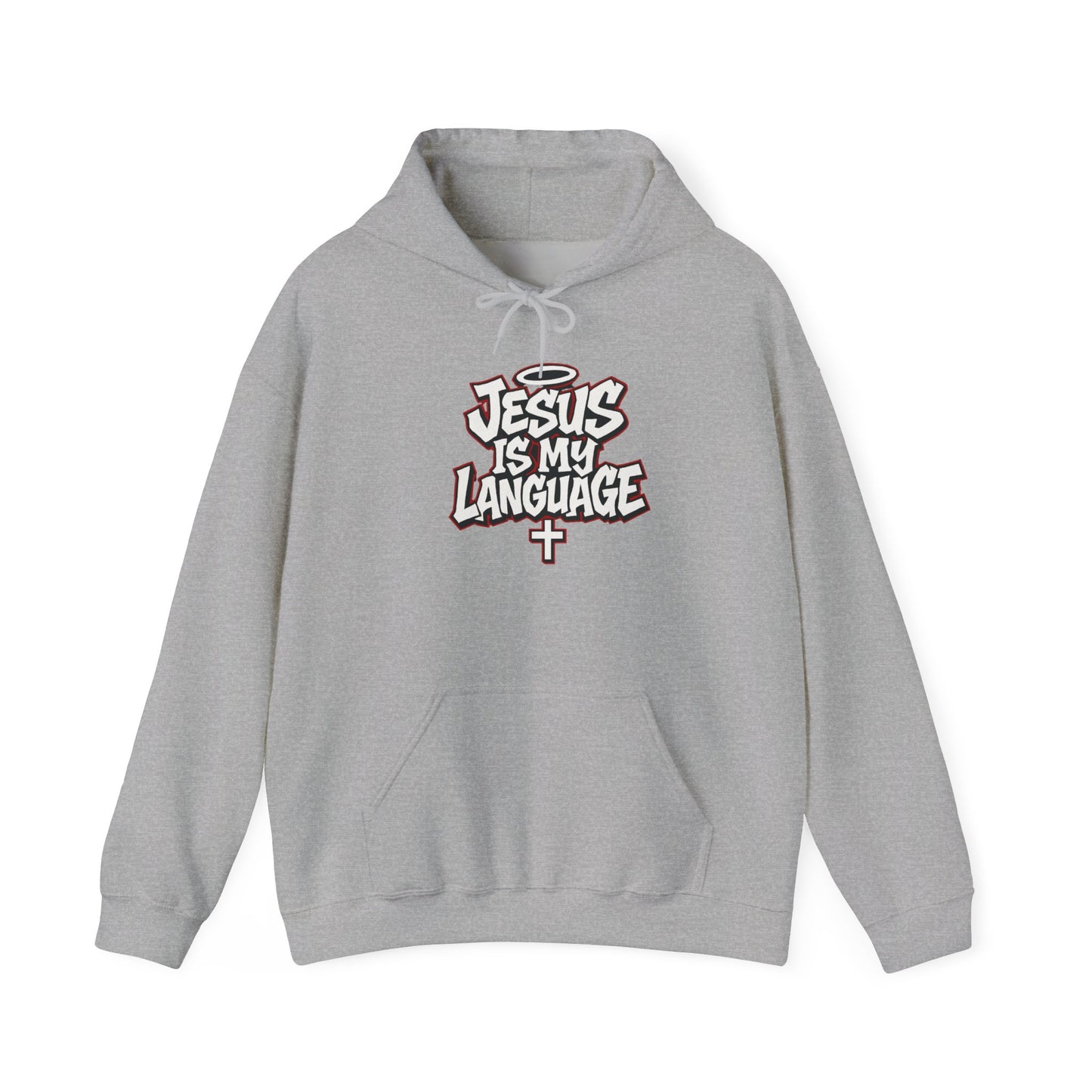 Faith Hoodie — "Jesus Is My Language" Graphic Pullover