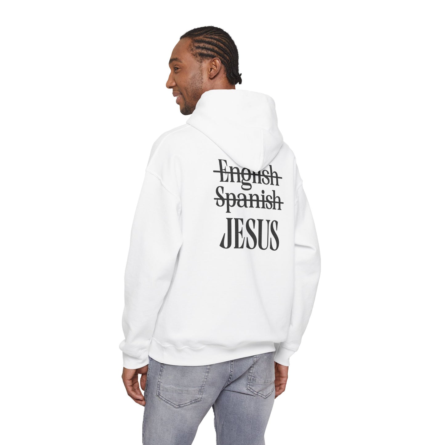 Jesus Is My Language--Unisex White Hoodie