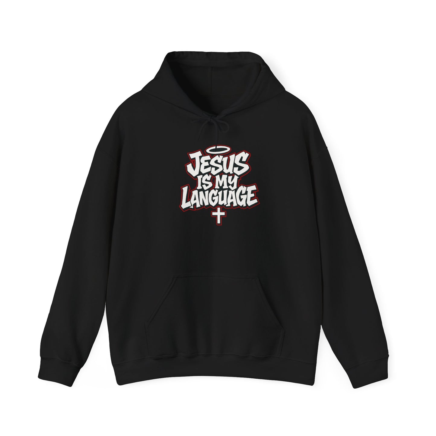 Faith Hoodie — "Jesus Is My Language" Graphic Pullover