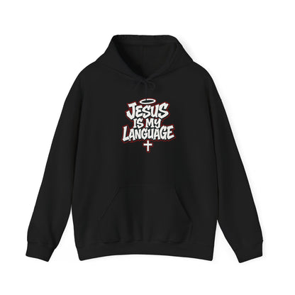 Faith Hoodie — "Jesus Is My Language" Graphic Pullover