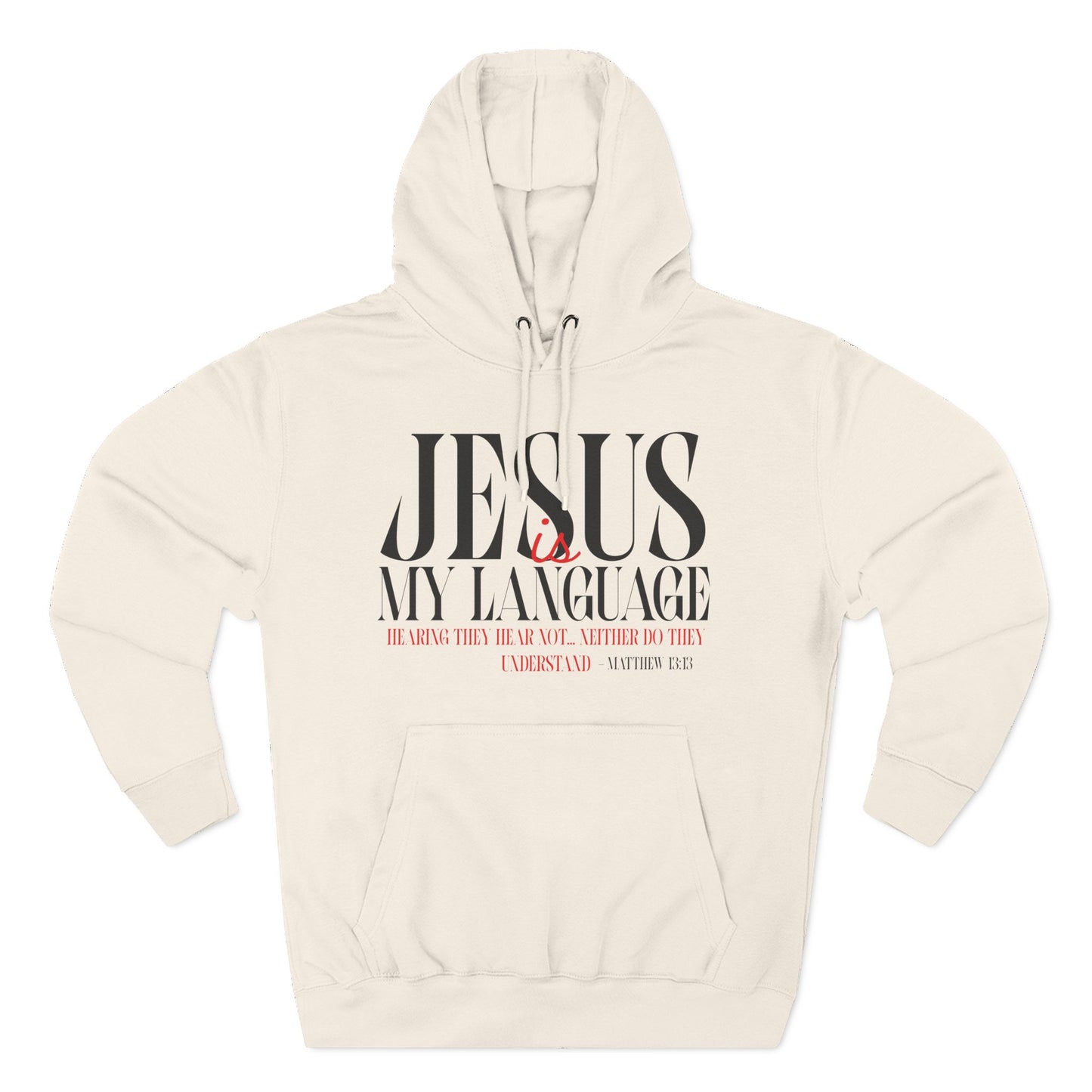 Jesus My Language Hoodie — 'English Spanish' Crossed Out Faith Pullover
