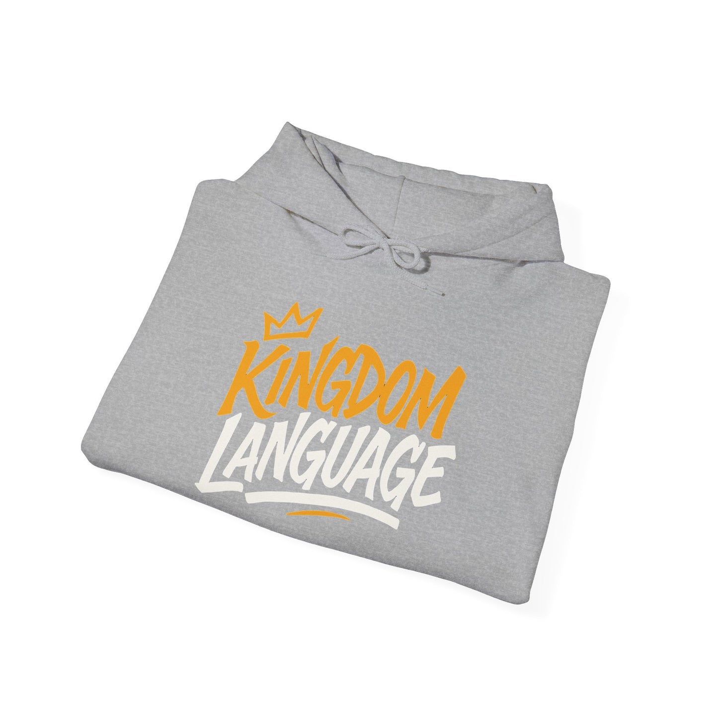 Kingdom Language Unisex Hoodie — Bold Script Christian Faith Sweatshirt