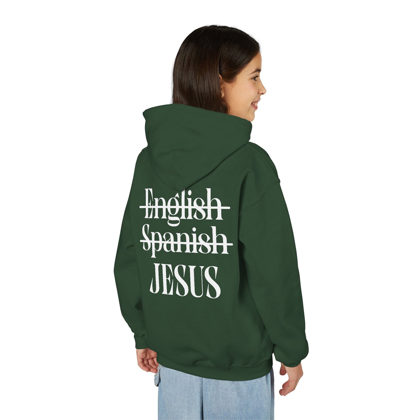 Youth Hoodie — "Jesus Is My Language"