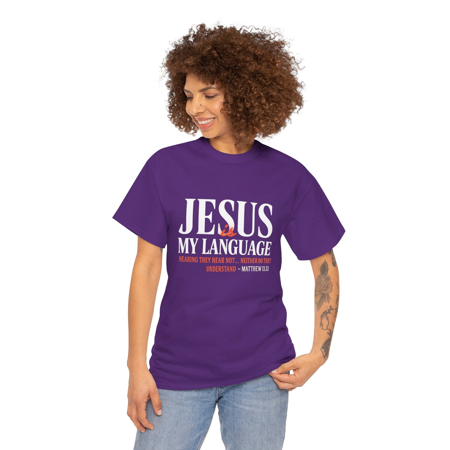 Jesus My Language T-Shirt — Faith-Based Christian Tee (Front & Back Scripture Design)