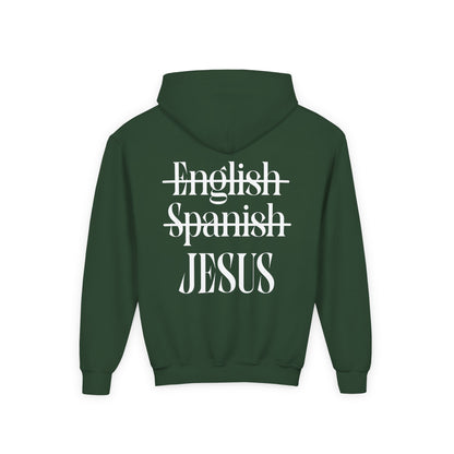 Youth Hoodie — "Jesus Is My Language"