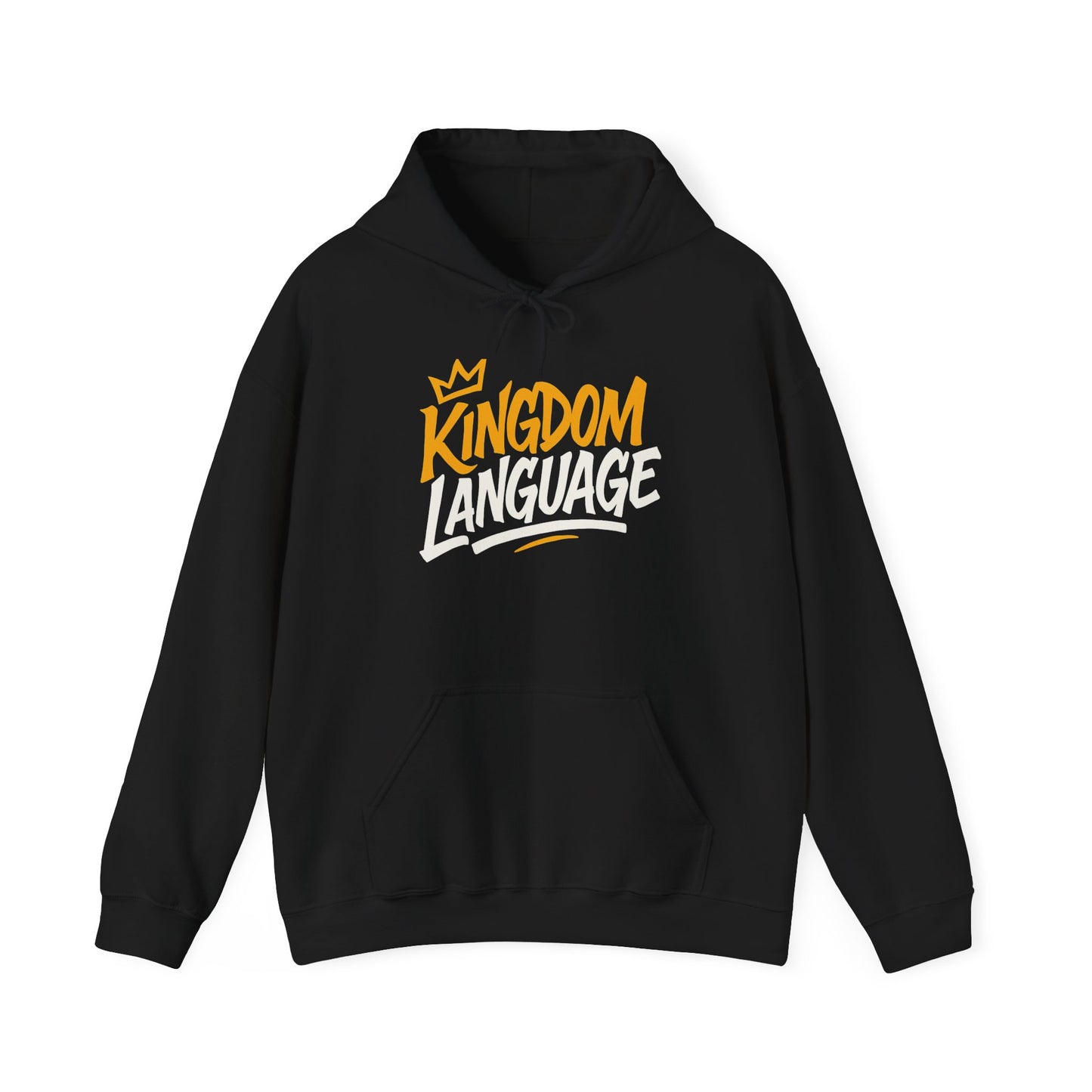Kingdom Language Unisex Hoodie — Bold Script Christian Faith Sweatshirt