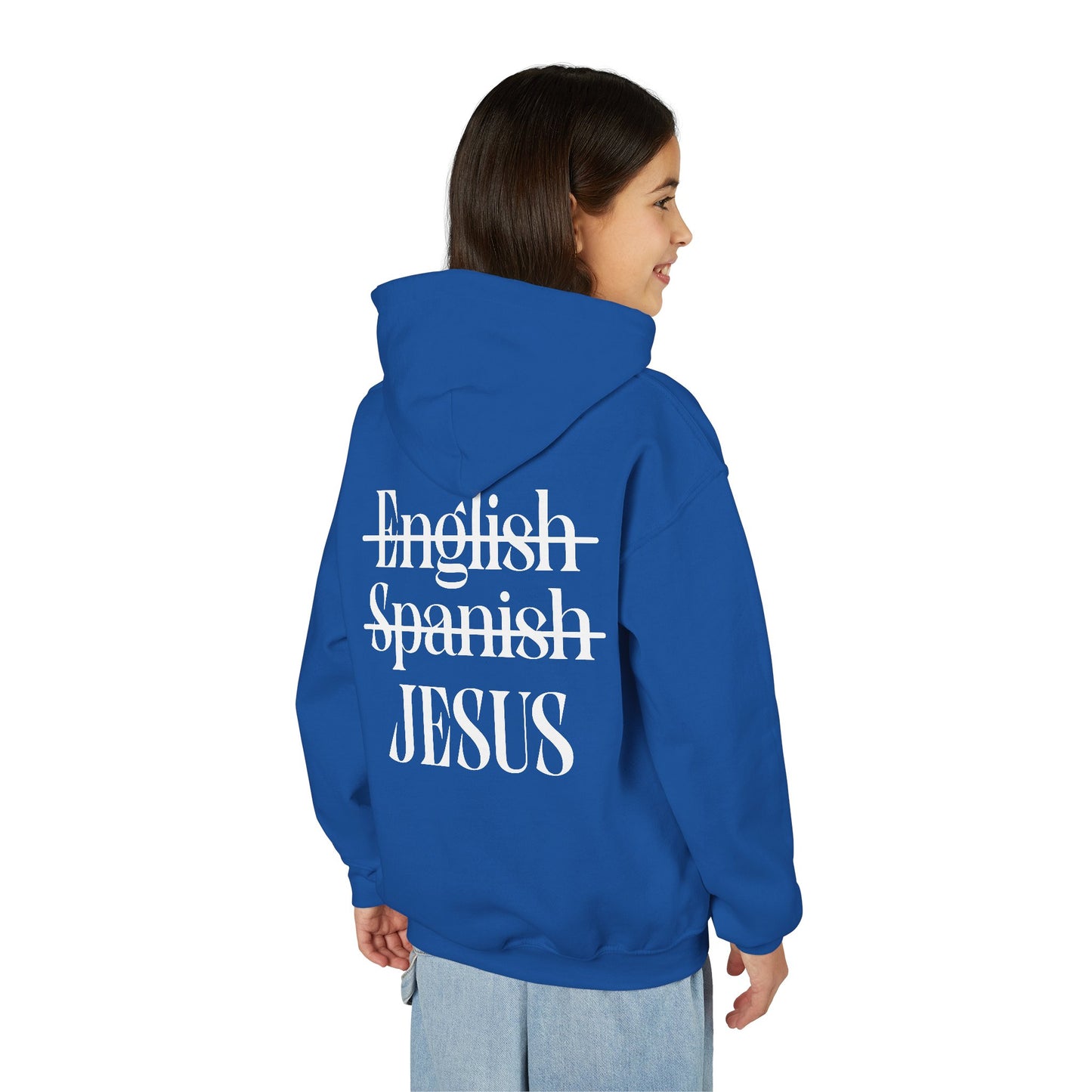 Youth Hoodie — "Jesus Is My Language"
