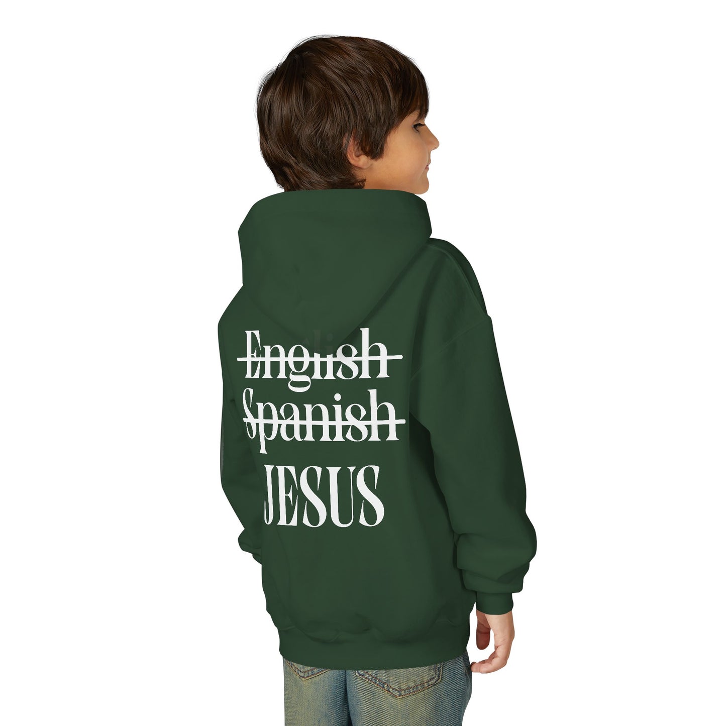 Youth Hoodie — "Jesus Is My Language"