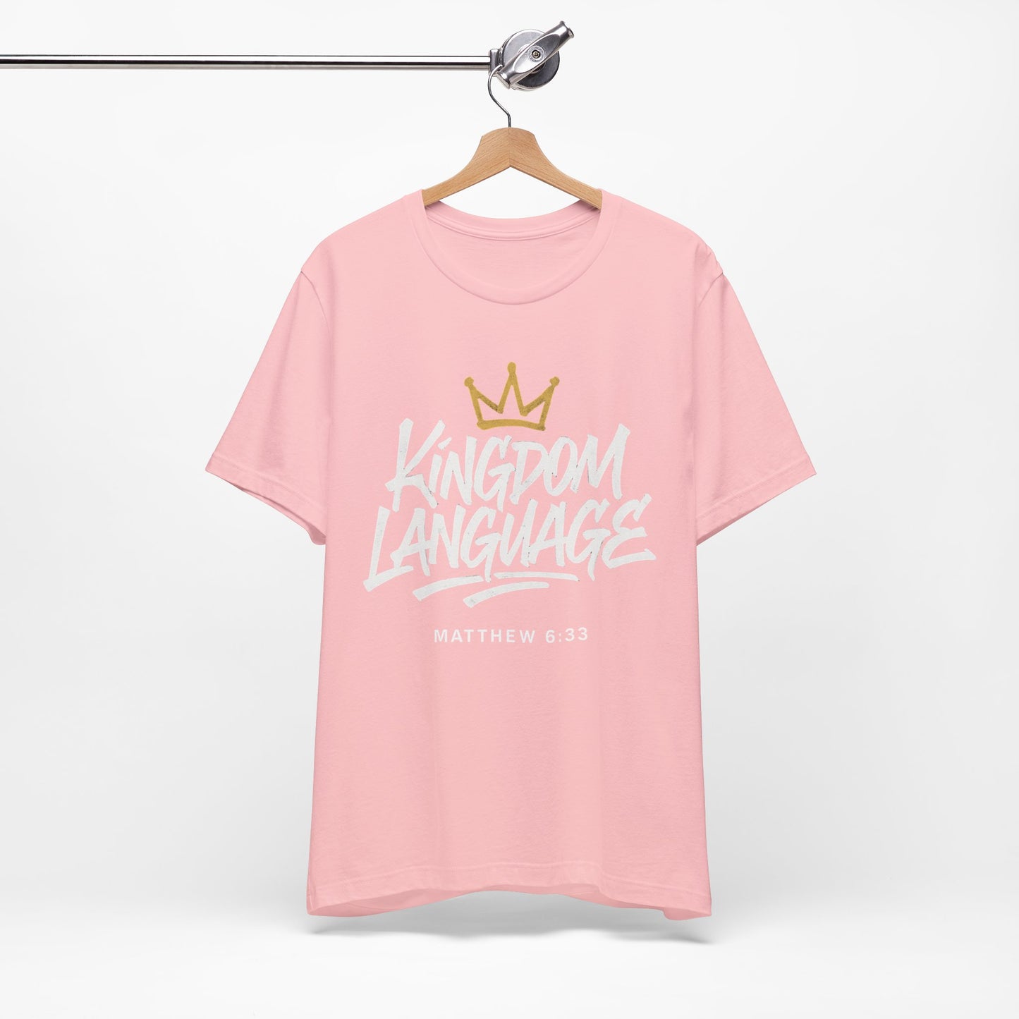 Kingdom Language Crown Tee — Christian Faith Graphic T-Shirt