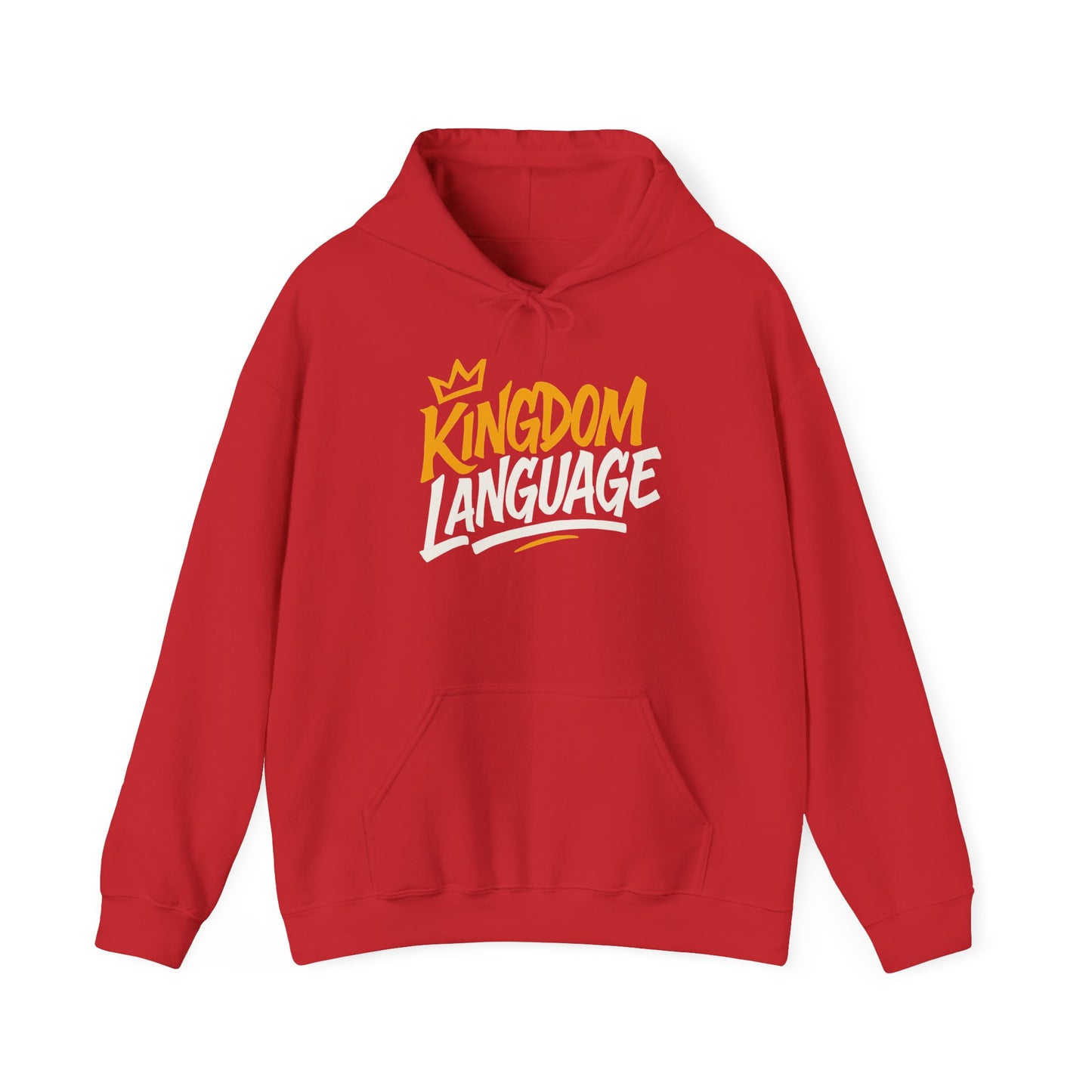 Kingdom Language Unisex Hoodie — Bold Script Christian Faith Sweatshirt