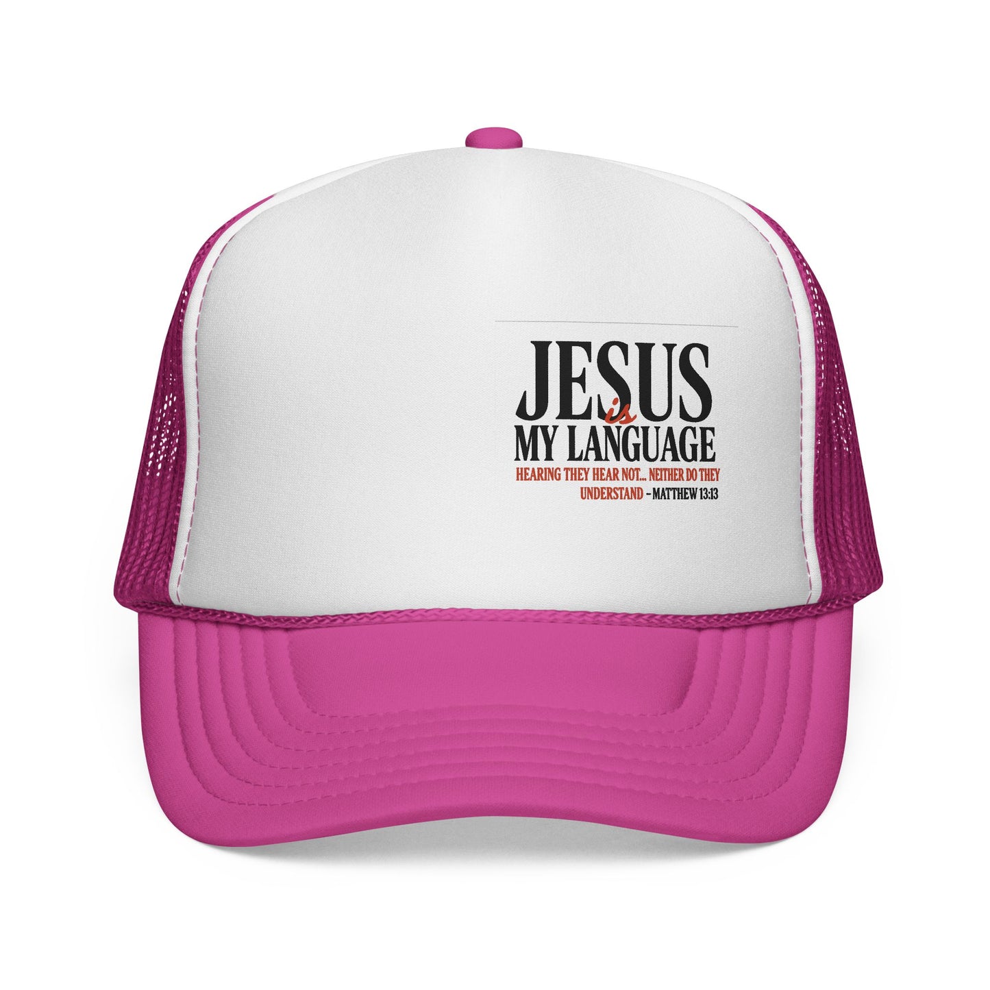 Trucker Cap — "Jesus My Language" Christian Faith Mesh Hat