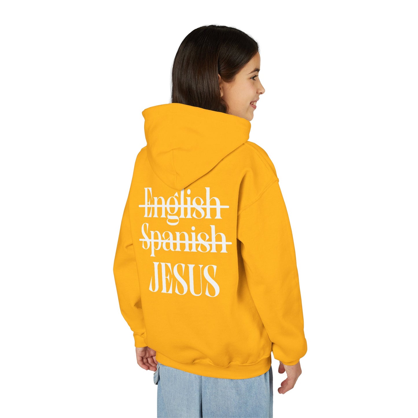 Youth Hoodie — "Jesus Is My Language"