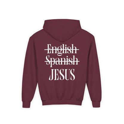 Youth Hoodie — "Jesus Is My Language"