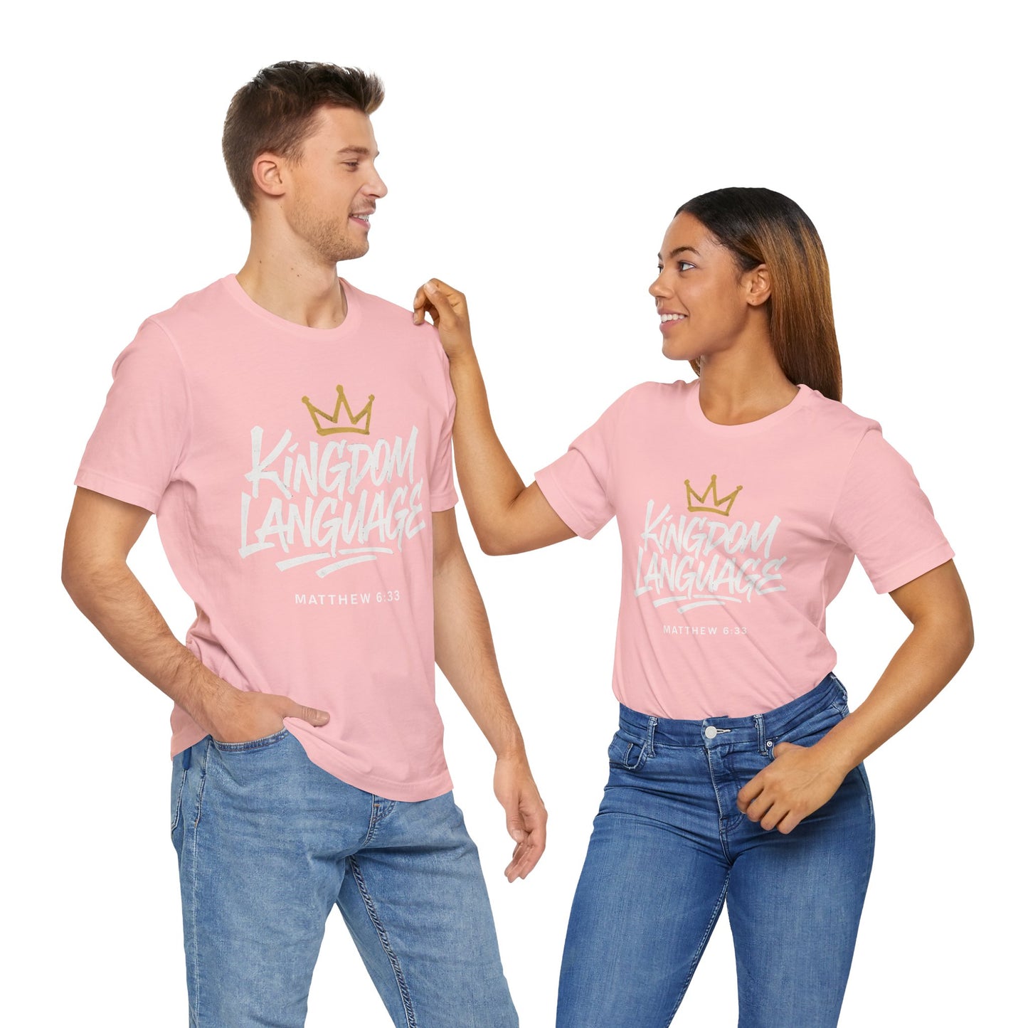 Kingdom Language Crown Tee — Christian Faith Graphic T-Shirt