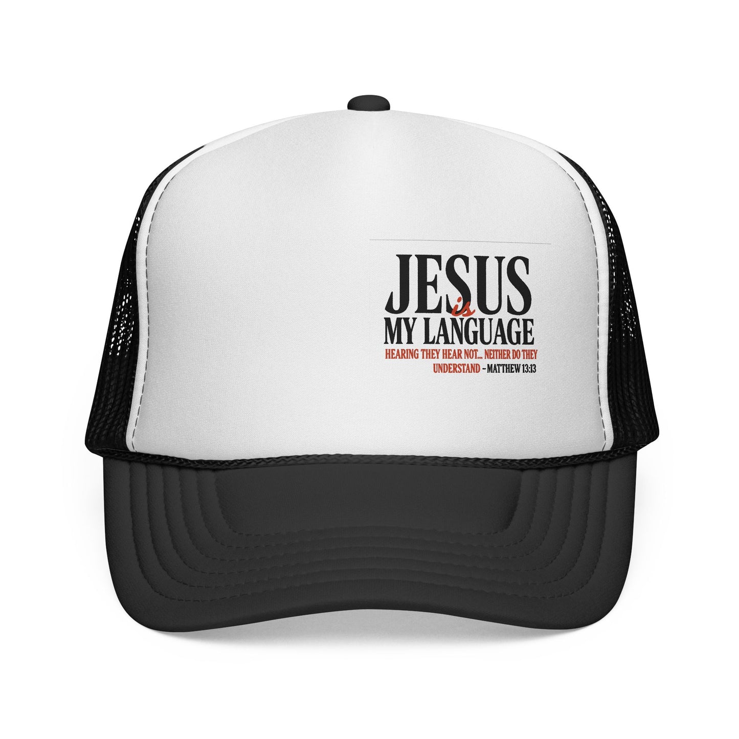 Trucker Cap — "Jesus My Language" Christian Faith Mesh Hat