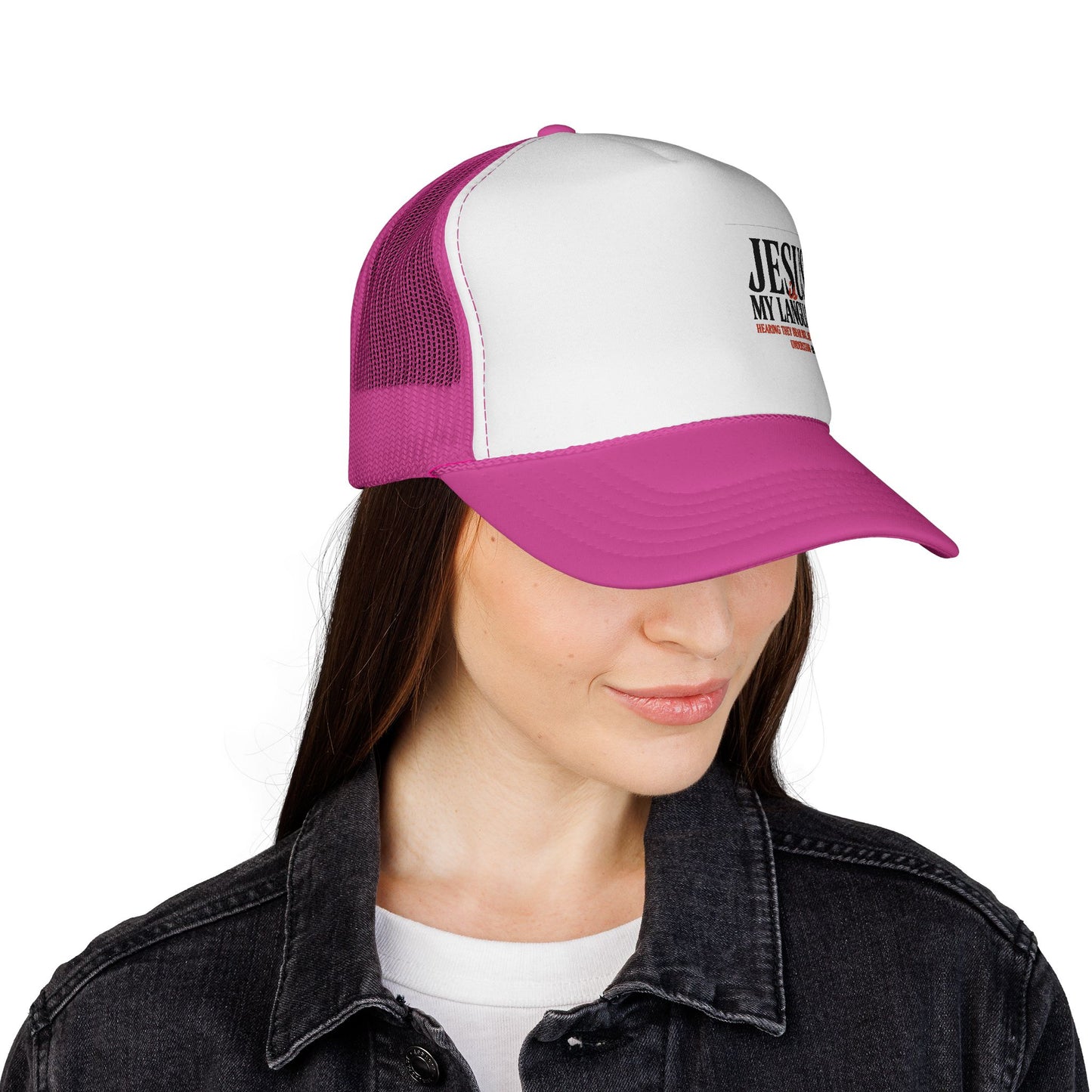 Trucker Cap — "Jesus My Language" Christian Faith Mesh Hat