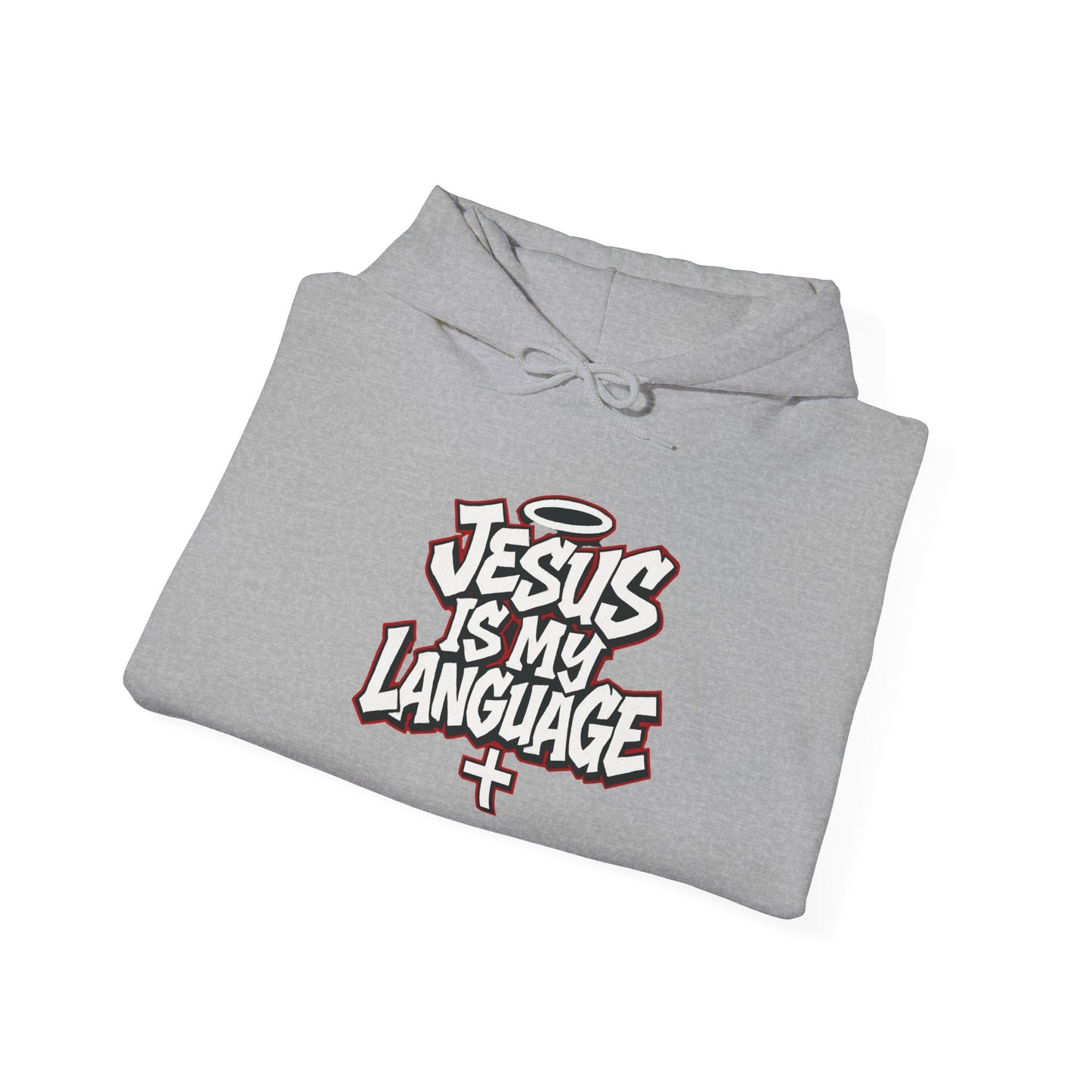 Faith Hoodie — "Jesus Is My Language" Graphic Pullover