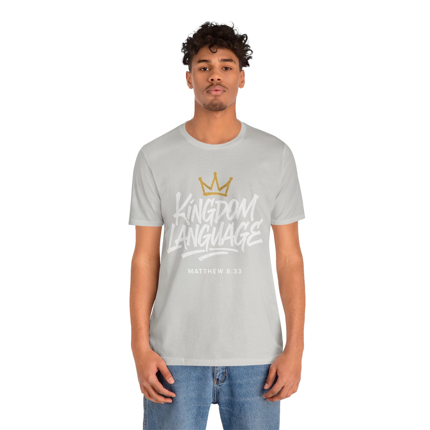 Kingdom Language Crown Tee — Christian Faith Graphic T-Shirt