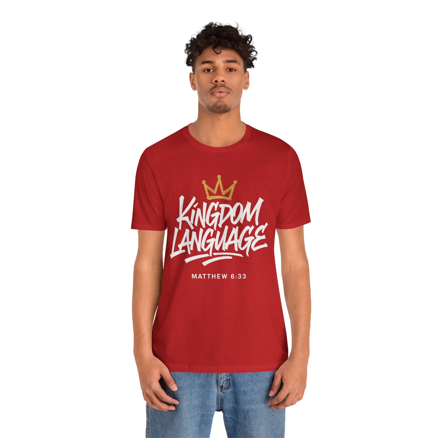 Kingdom Language Crown Tee — Christian Faith Graphic T-Shirt