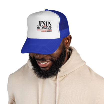 Trucker Cap — "Jesus My Language" Christian Faith Mesh Hat